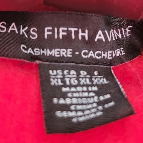 Saks Fifth Avenue Cashmere Red Turtleneck Sweater - Picture 6 of 11